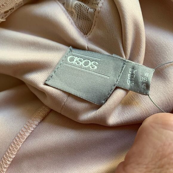 🌸Delicate 🌸chiffon and stretch lace gown size Sm - Picture 7 of 7